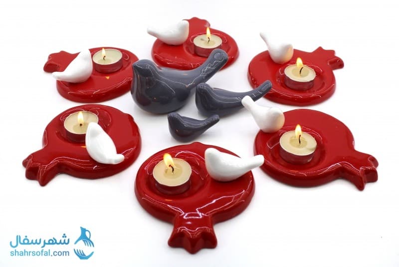 جاشمعی سرامیکی مدل انار
