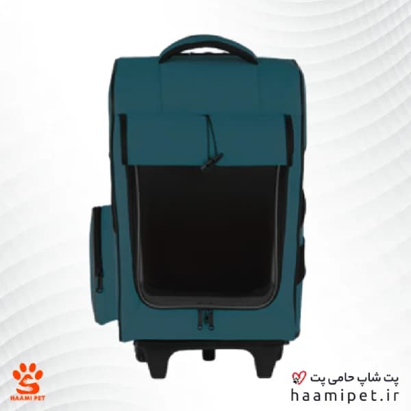 کوله و ترولی حمل ترولی سگ و گربه مدل چرخدار – سایز بزرگ 10 کیلویی — تصویر ۲