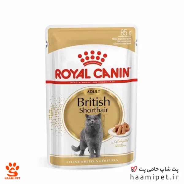 پوچ گربه بریتیش رویال کنین وزن 85 گرم