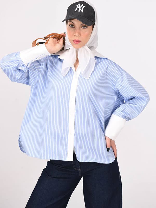 شومیز راه راه کیتی – Katy‌ – 846 — تصویر ۲