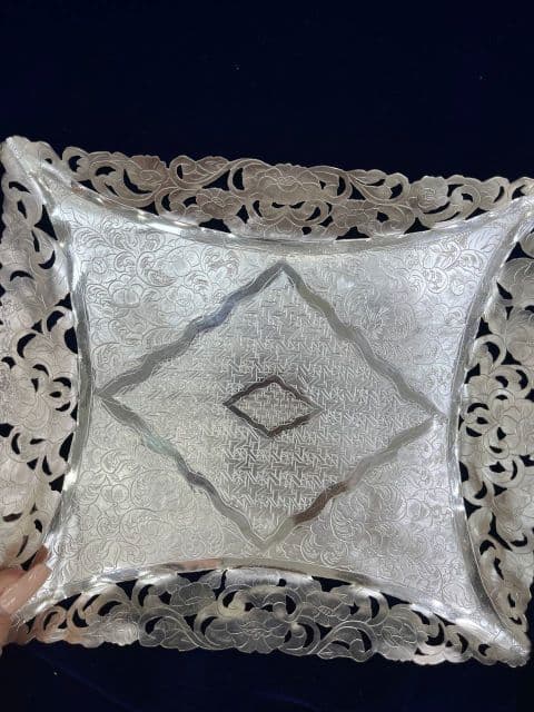 بشقاب چهار گوش طرح نقره — تصویر ۴