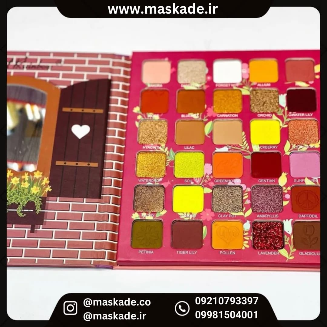 پالت سایه چشم 30 رنگ طرح پنجره