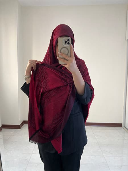 روسری ژاکارد دو رو قواره بزرگ — تصویر ۲
