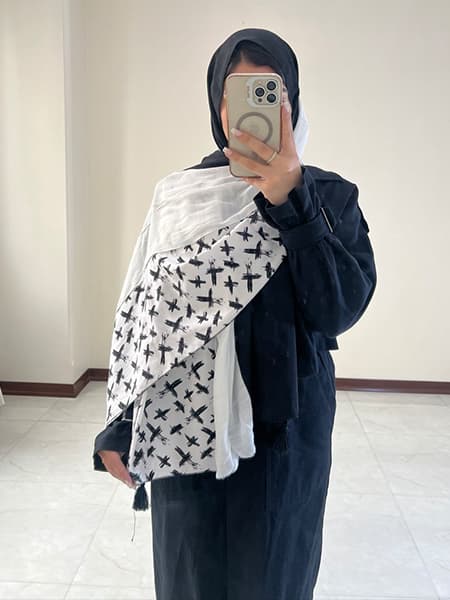 شال مزونی سه تیکه کاراشیک*4 طرح مختلف* — تصویر ۴