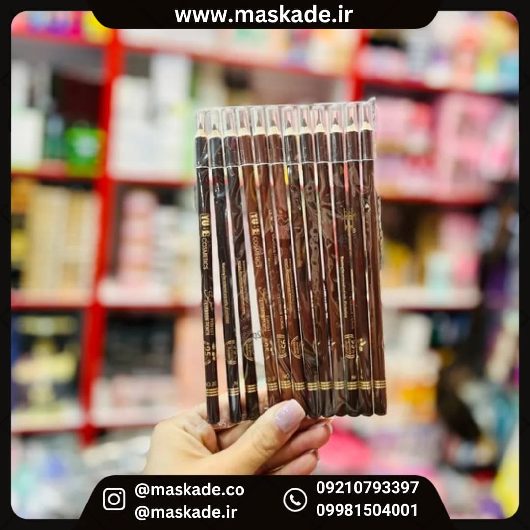 پک خط چشم و مداد ابرو یوبی yube دوازده رنگ — تصویر ۲