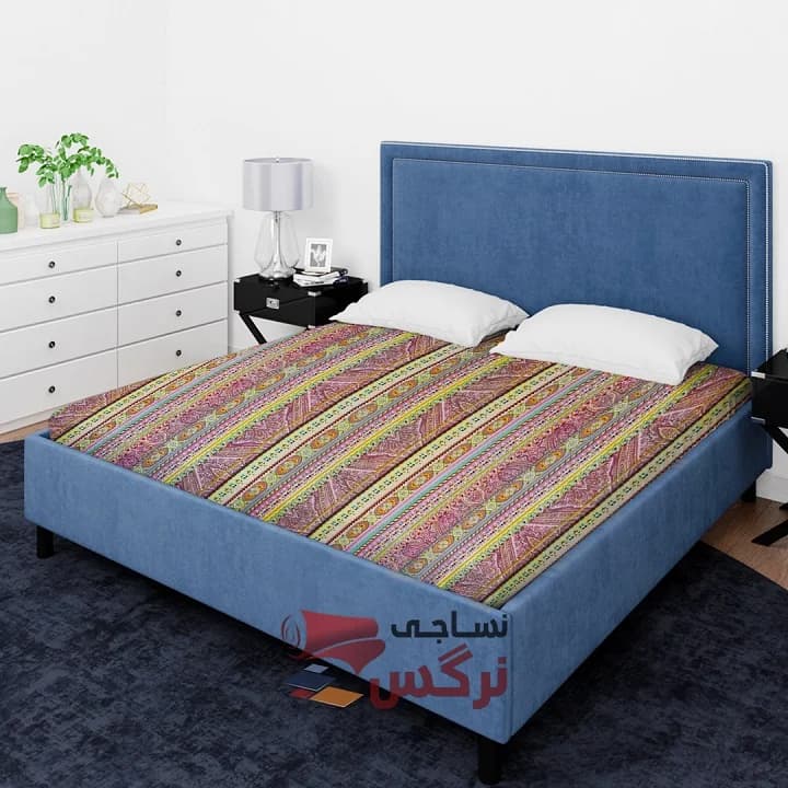 ملحفه نخ پلی استر طرح سنتی عرض 2 کد 247 — تصویر ۲
