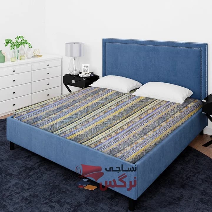 ملحفه نخ پلی استر طرح سنتی عرض 2 کد 245 — تصویر ۲