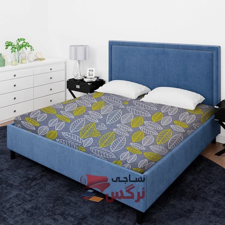 ملحفه نخ پلی استر طرح برگ عرض 2 کد 219 — تصویر ۲