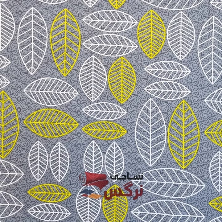 ملحفه نخ پلی استر طرح برگ عرض 2 کد 219