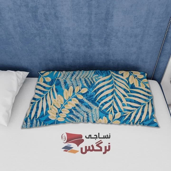 ملحفه نخ پلی استر طرح برگ خشایار عرض 2 کد 214 — تصویر ۳