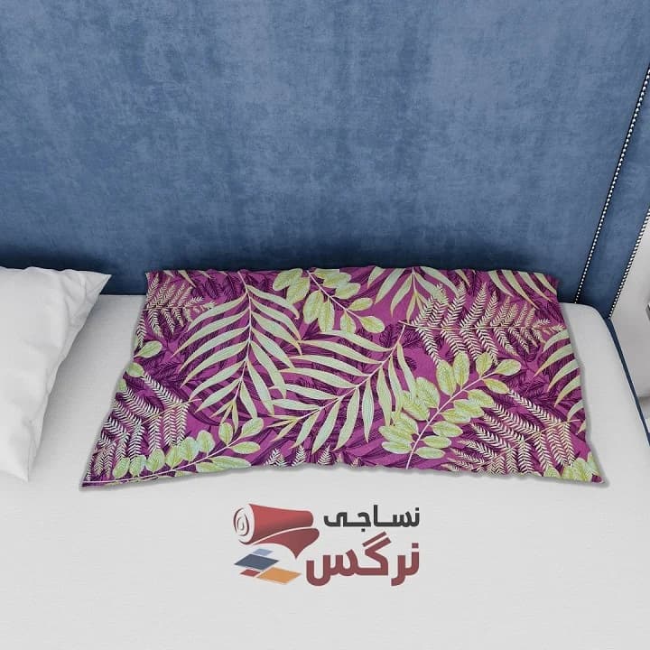 ملحفه نخ پلی استر طرح برگ خشایار عرض 2 کد 213 — تصویر ۳