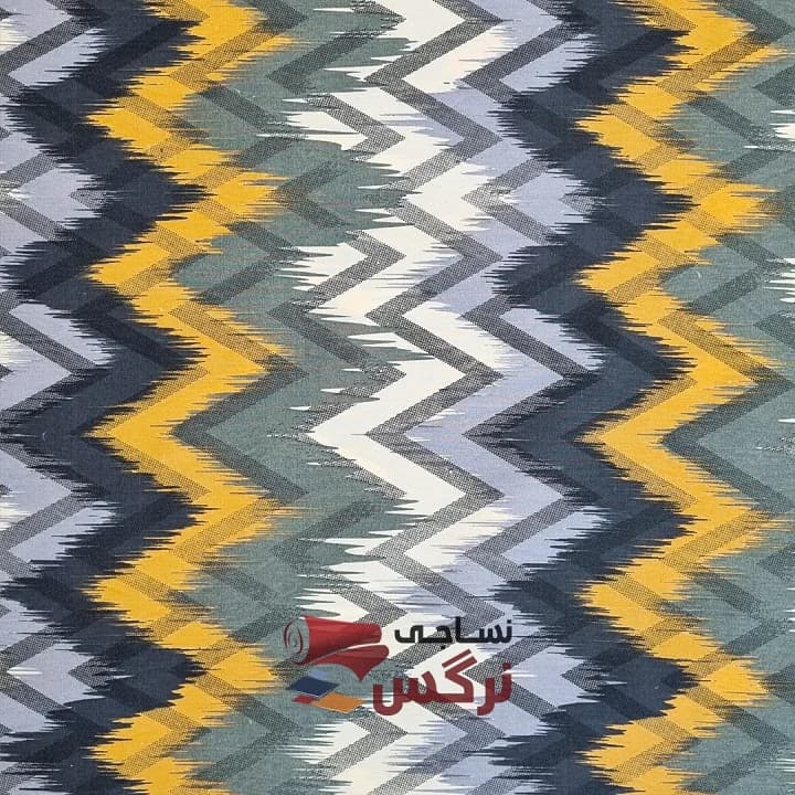 ملحفه نخ پلی استر طرح اسپرت زیگ زاگ عرض 2 کد 159