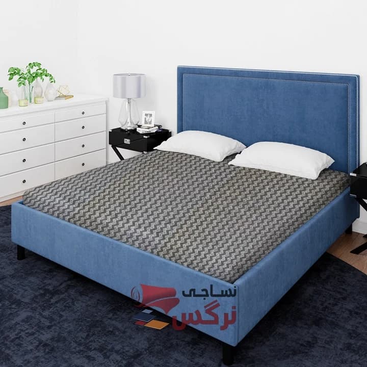 ملحفه نخ پلی استر طرح زیگ زاگ عرض 2 کد 235 — تصویر ۲