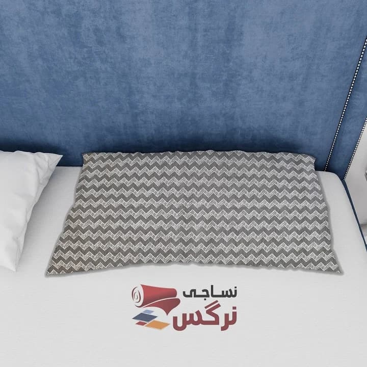 ملحفه نخ پلی استر طرح زیگ زاگ عرض 2 کد 235 — تصویر ۳