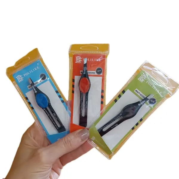 موچین انبری بدنه مشکی استیل| eyebrow tweezers