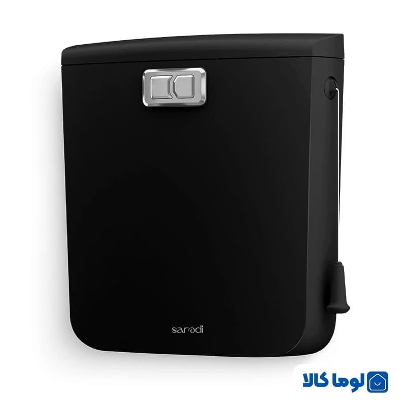 فلاش تانک روکار ایمن آب مدل کاسپین | مشکی باکلید کروم