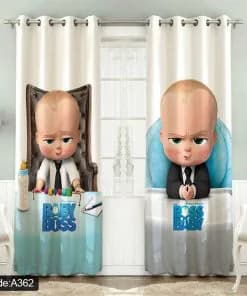 پرده پانچی چاپی اتاق کودک پسرانه بچه رئیس The Boss Baby