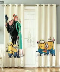 پرده پانچی چاپی اتاق کودک مینیون ها Minions