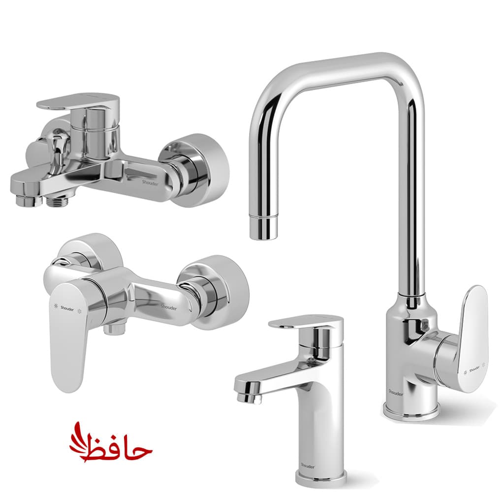 ست شیرالات شودر مدل آلپ کروم