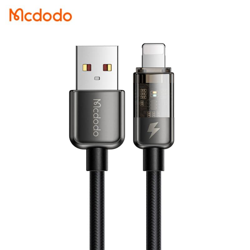 کابل شارژ هوشمند لایتنینگ 3 آمپر مک دودو مدل CA-3141 و MCDODO CA-3140 طول 1.2 و 1.8 متر