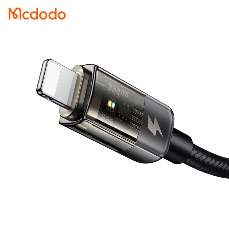 کابل شارژ هوشمند لایتنینگ 3 آمپر مک دودو مدل CA-3141 و MCDODO CA-3140 طول 1.2 و 1.8 متر — تصویر ۲