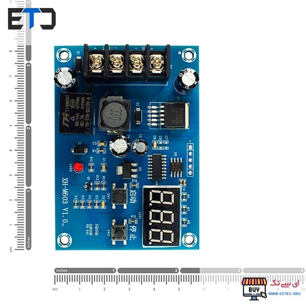 ماژول کنترل شارژ باتری 12 و 24 ولت مدل XH-M603 با نمایشگر — تصویر ۸