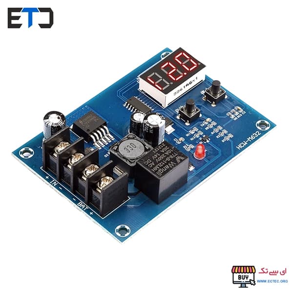 ماژول کنترل شارژ باتری 12 و 24 ولت مدل XH-M603 با نمایشگر — تصویر ۹