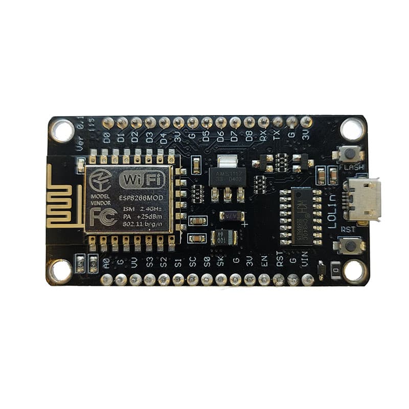 برد WiFi NodeMcu برپایه میکروکنترلر ESP8266 و مبدل CH340 — تصویر ۲