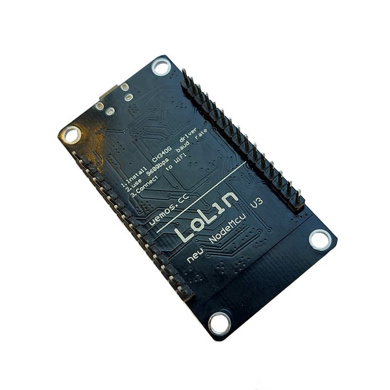 برد WiFi NodeMcu برپایه میکروکنترلر ESP8266 و مبدل CH340 — تصویر ۳