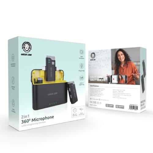میکروفون تولید محتوا گرین لاین 360 درجه (Green Lion 3in1 360D Microphone) — تصویر ۲