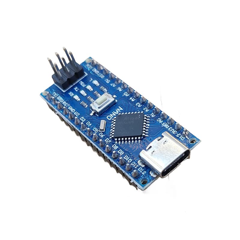 برد آردوینو نانو Arduino Nano با رابط USB Type-C و پایه های لحیم شده