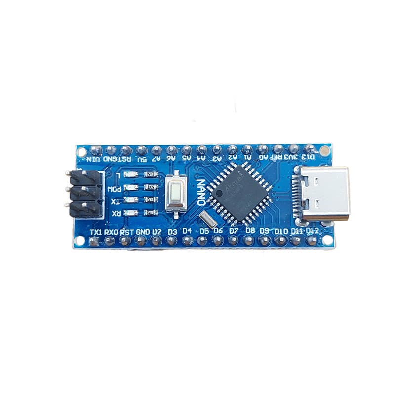 برد آردوینو نانو Arduino Nano با رابط USB Type-C و پایه های لحیم شده — تصویر ۲