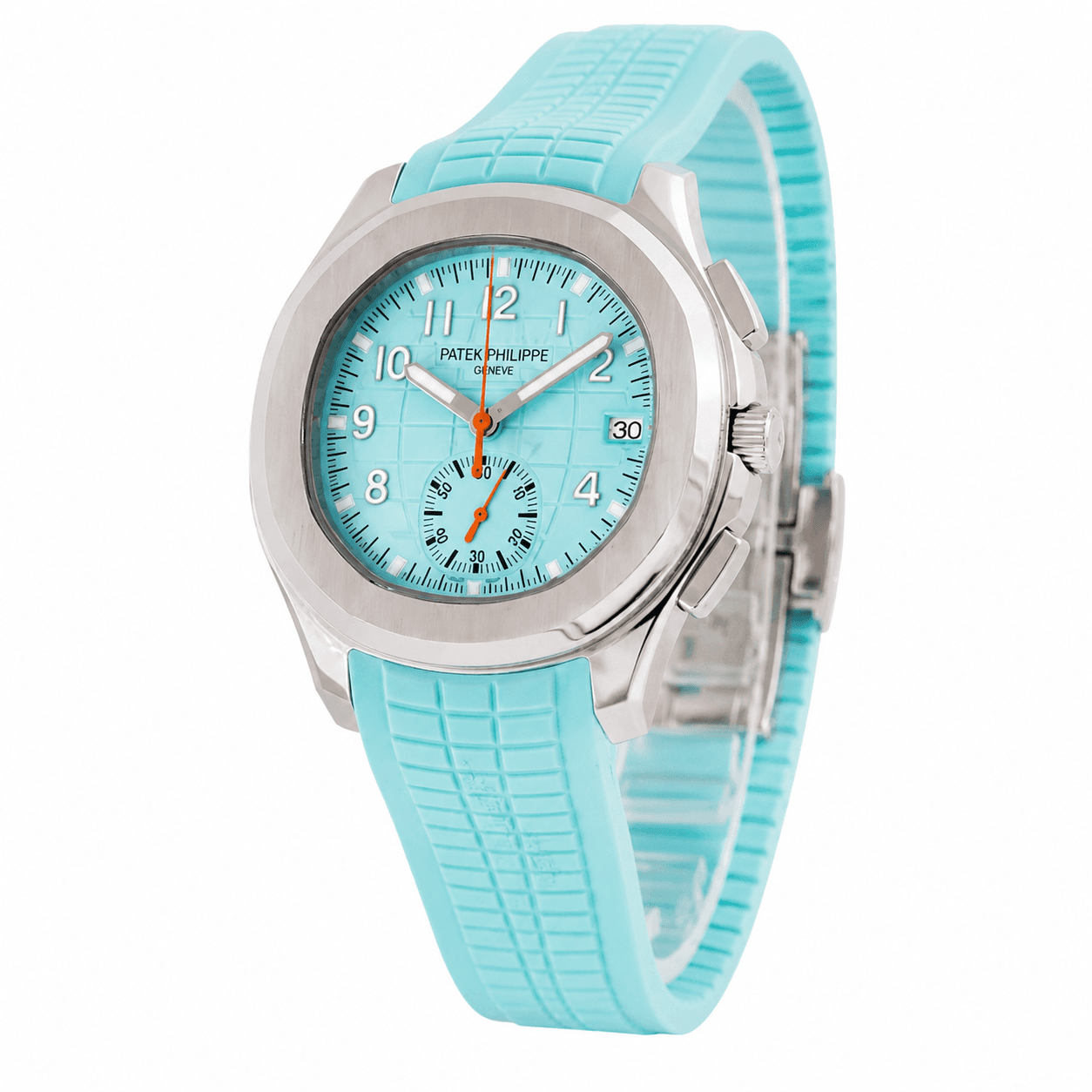 ساعت مردانه پتک فیلیپ آکوانا Patek 4602-L | تیفانی بند رابر لوکس