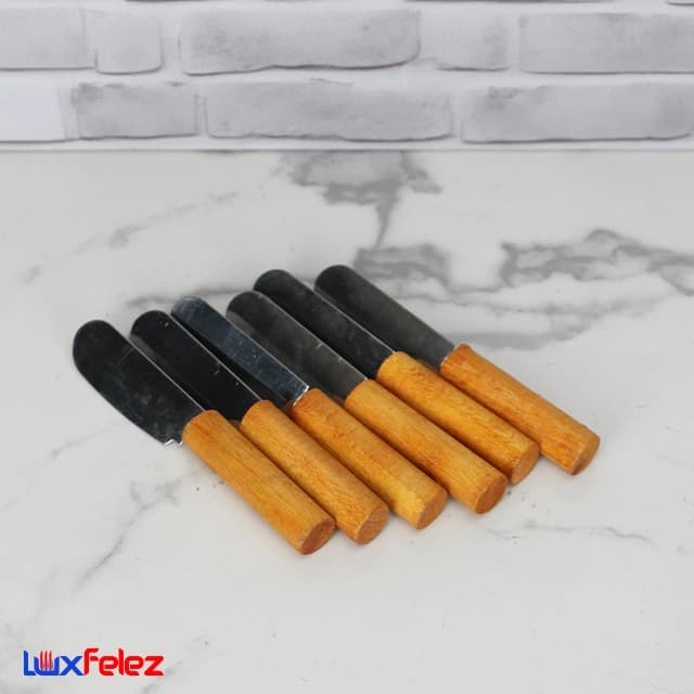 ست کارد و چنگال فینگر فود دسته چوبی — تصویر ۴