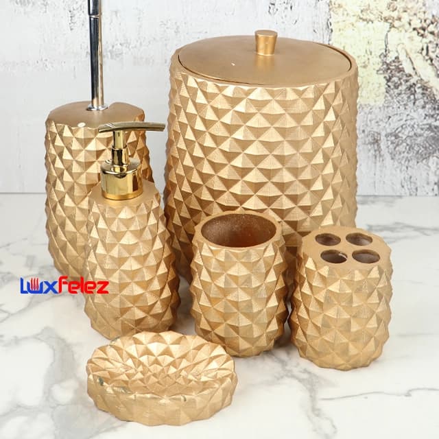 ست سرویس بهداشتی رزین الماس کد 370 شش پارچه