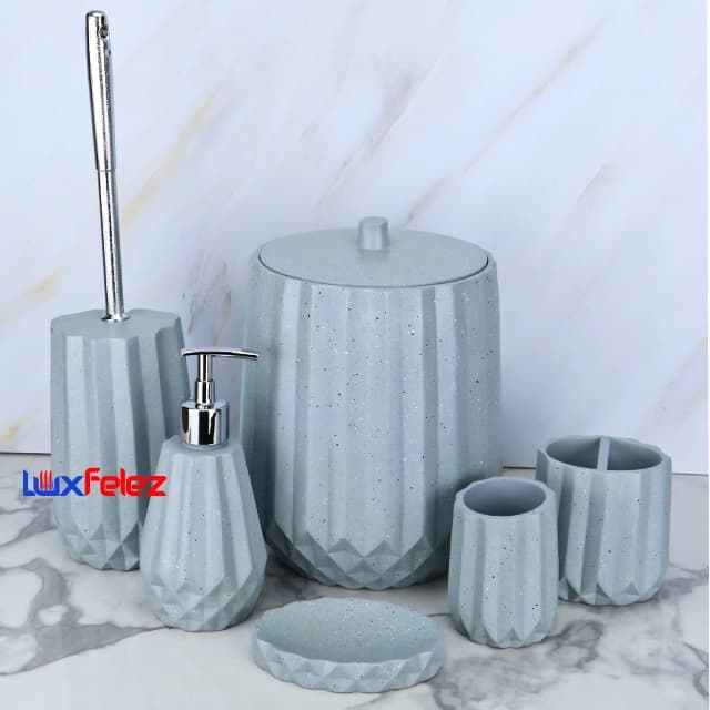 ست سرویس بهداشتی رزین راحیل کد92شش پارچه