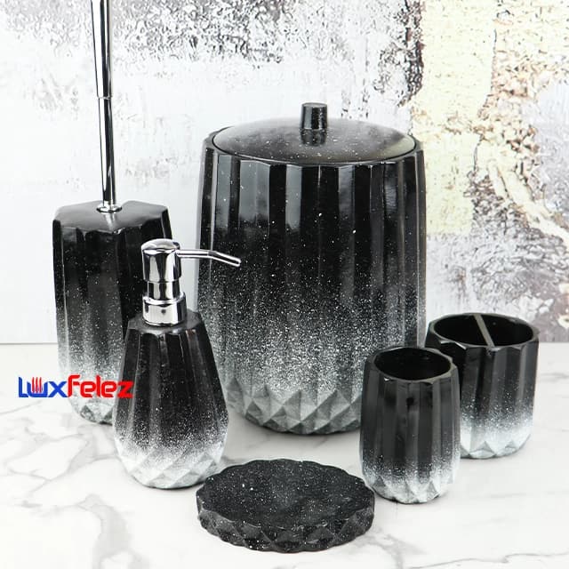 ست سرویس بهداشتی رزین راحیل کد92شش پارچه — تصویر ۲
