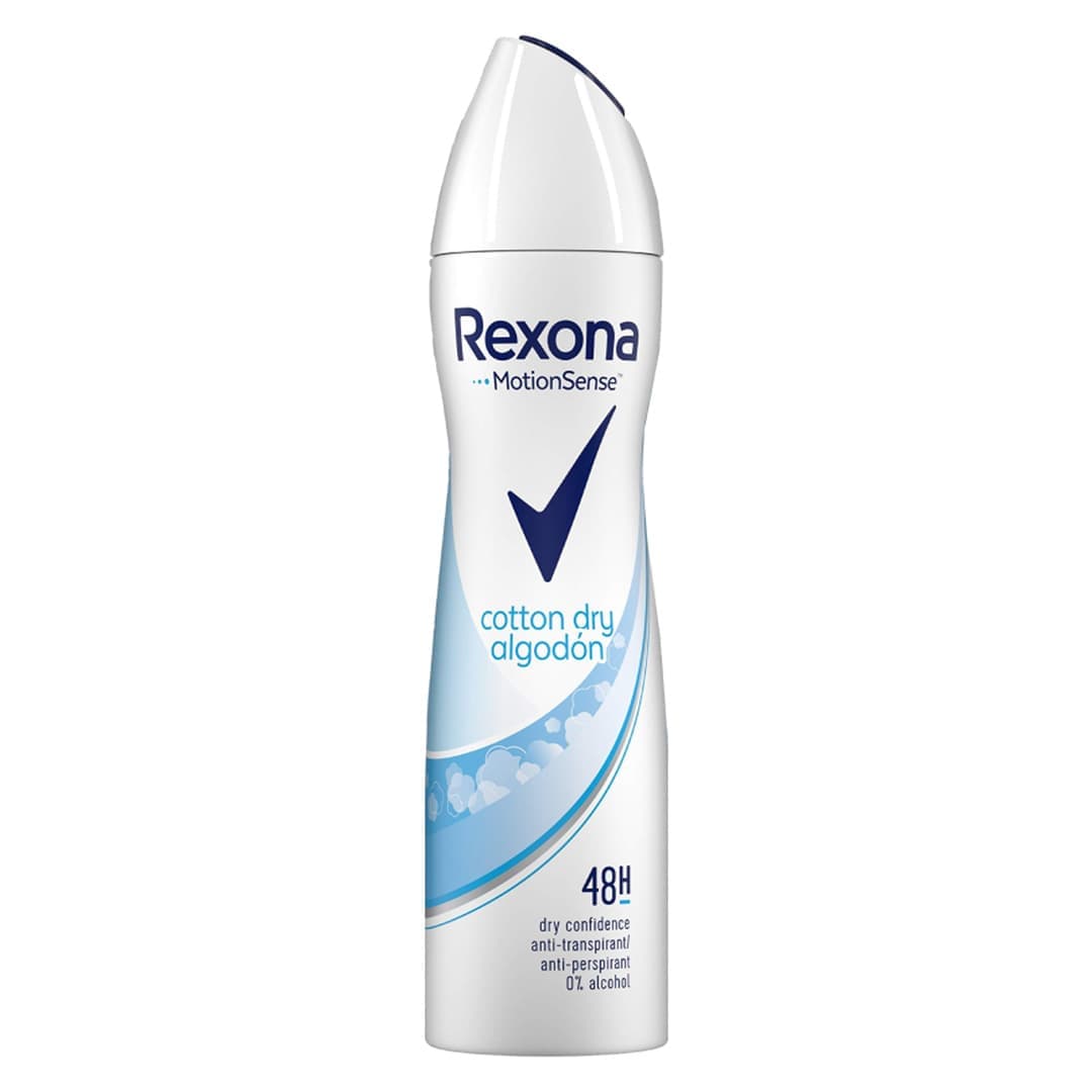 اسپری بدن رکسونا مدل کاتن درای حجم 200 میلی لیتر اورجینال | Rexona cotton dry Body Spray