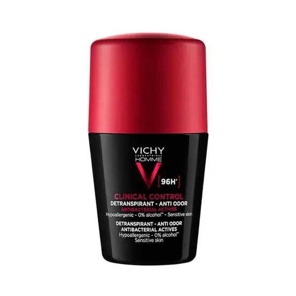 مام رول ضد تعریق ویشی مدل Homme 96hr Clinical Control حجم 50 میل