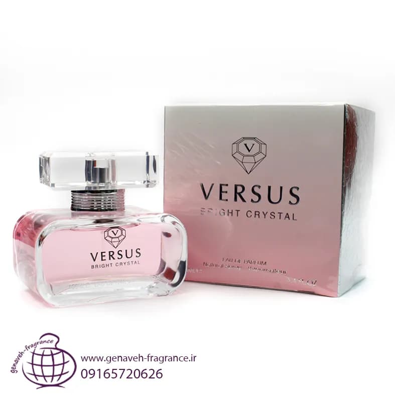ادکلن زنانه Versace Bright Crystal ورساچه برایت کریستال صورتی فراگرنس ورد حجم 100 میل