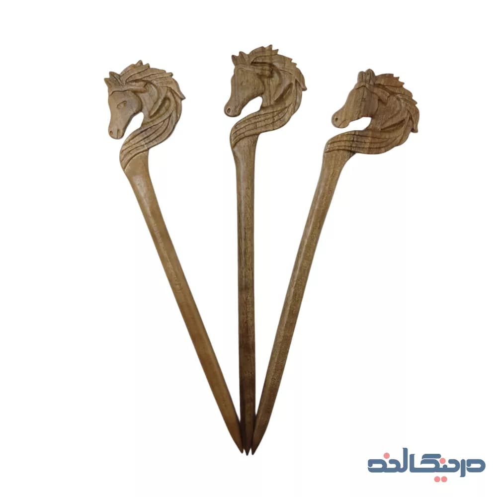 کانزاشی چوبی طرح اسب ( دستساز ) — تصویر ۲