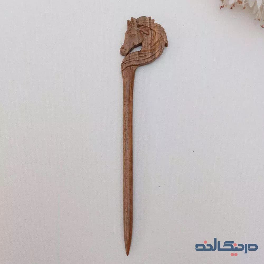کانزاشی چوبی طرح اسب ( دستساز ) — تصویر ۳