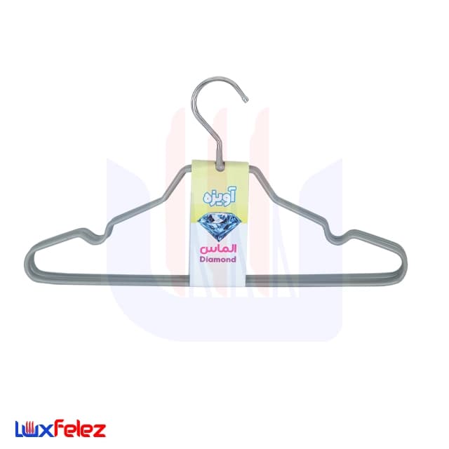 چوب لباسی الماس مدل آویزه روکش دار — تصویر ۳