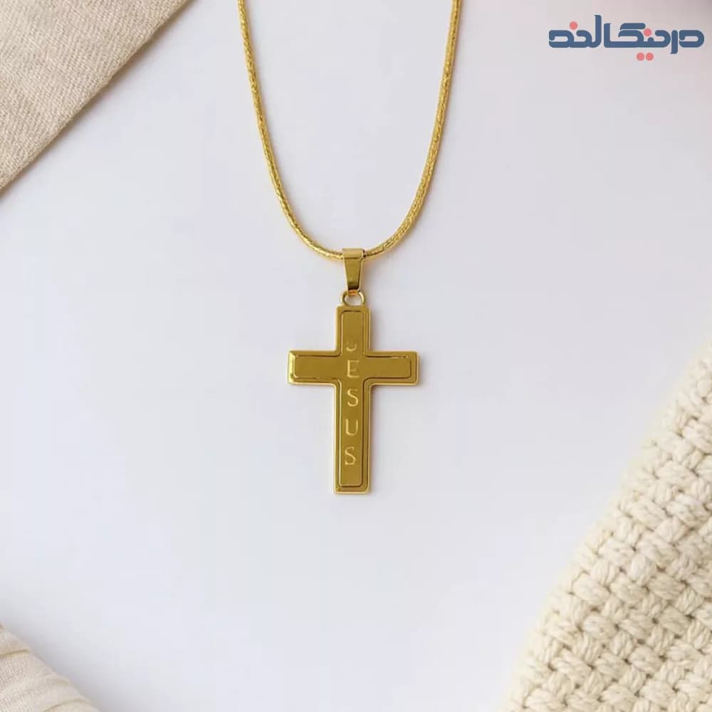 گردنبند صلیب طلایی Jesus