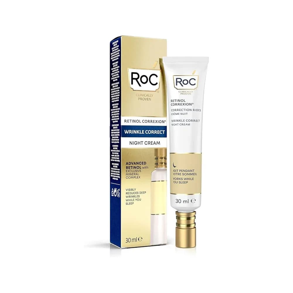 کرم شب ضد چروک و لیفت رتینول کارکشن راک Roc Retinol Correxion حجم 30 میل آمریکا اورجینال