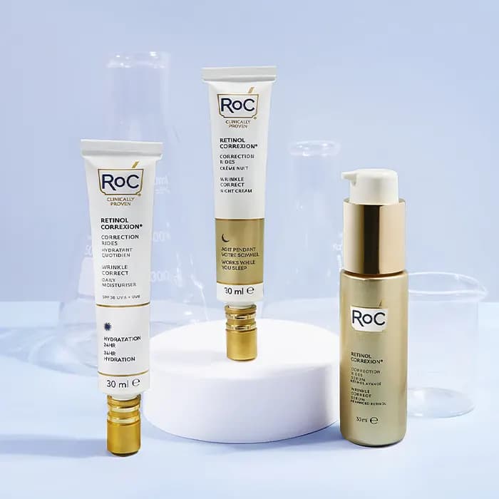 سرم رتینول ضد چروک و لک عمقی و لیفت کننده راک Roc سری کورکشن حجم 30 میل آمریکا اورجینال — تصویر ۴