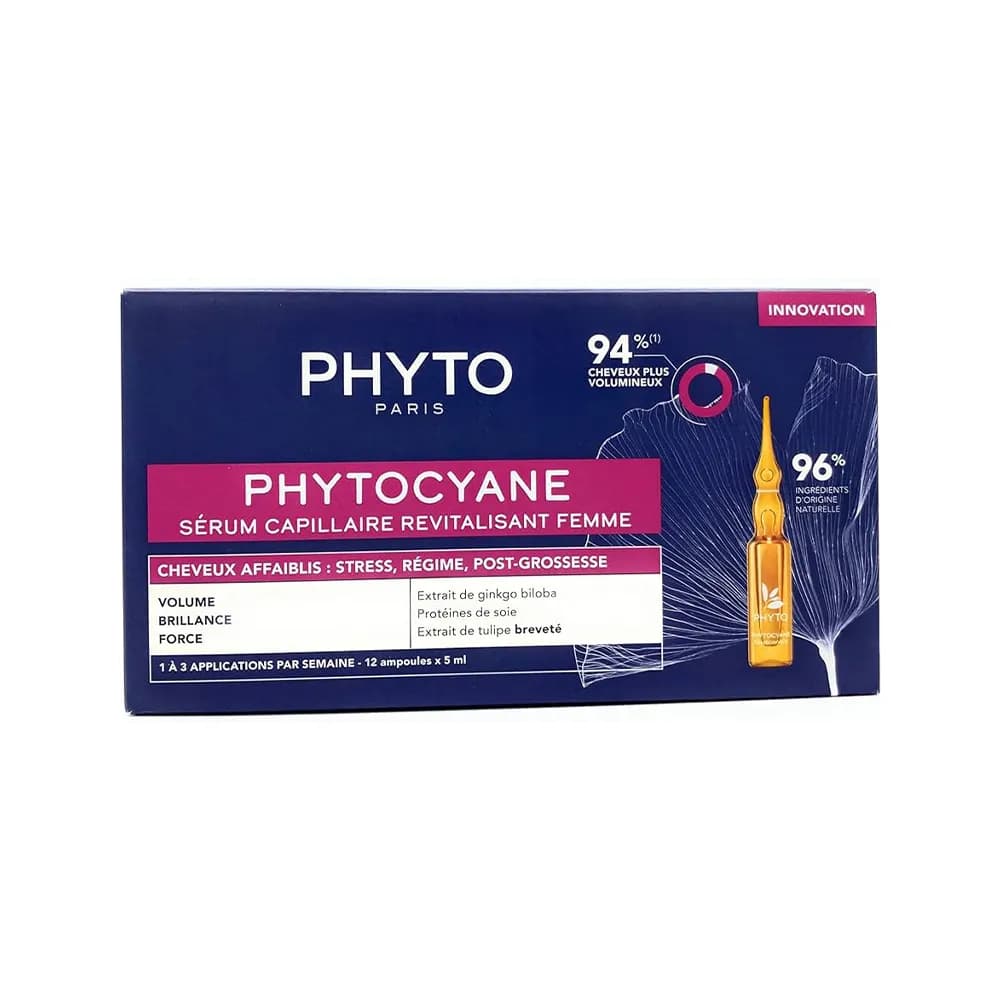 سرم ویال ضد ریزش مو فیتوسیان 85 درصد Phytocyane مناسب خانم ها خرید داروخانه اورجینال