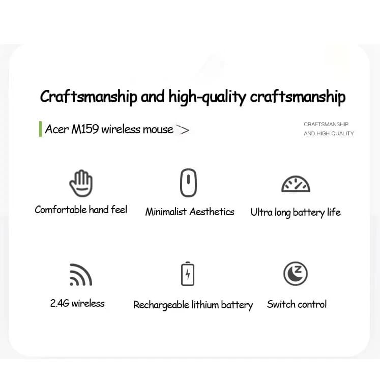 ماوس بی سیم شارژی ایسر ACER مدل M159 اورجینال — تصویر ۵