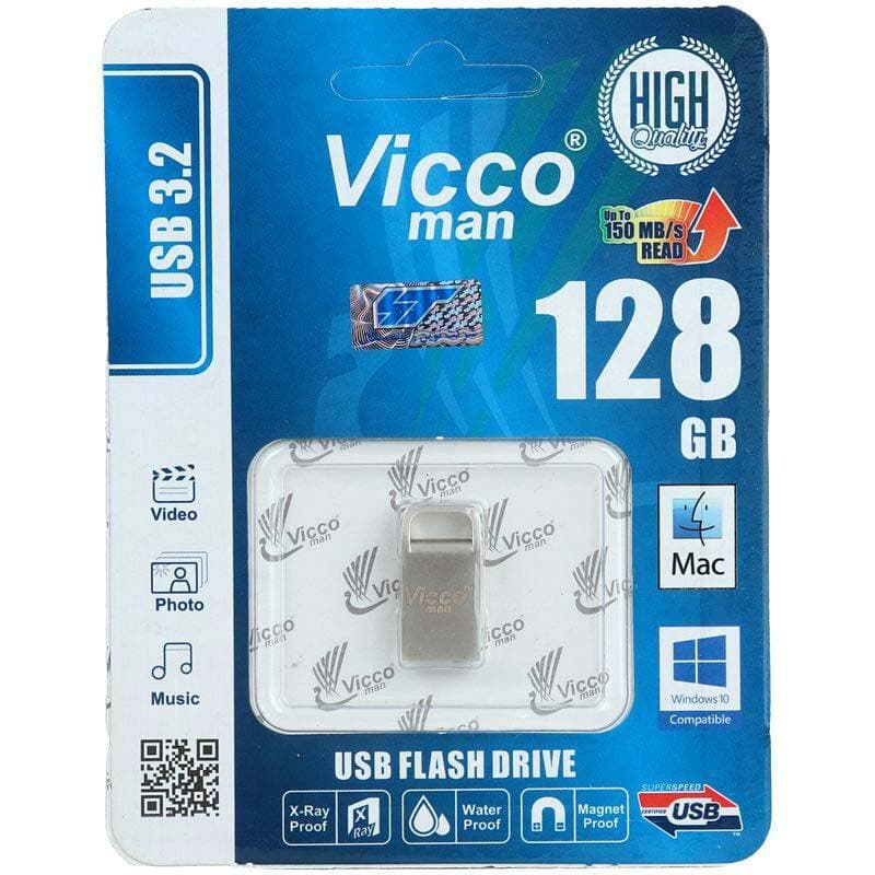 فلش 128 گیگ ویکومن USB 3.2 سرعت بالا مدل VC374 — تصویر ۲