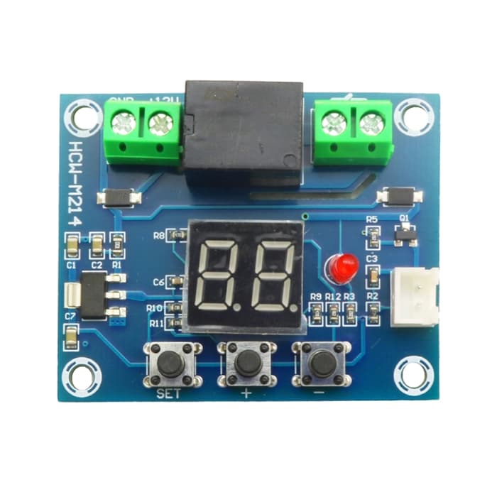 ماژول کنترل رطوبت خاک XH-M214 با رله و نمایشگر سون سگمنت (آبیاری اتوماتیک گیاهان)
